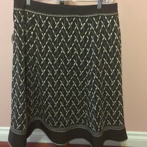 Ann Taylor A-line embroidered skirt